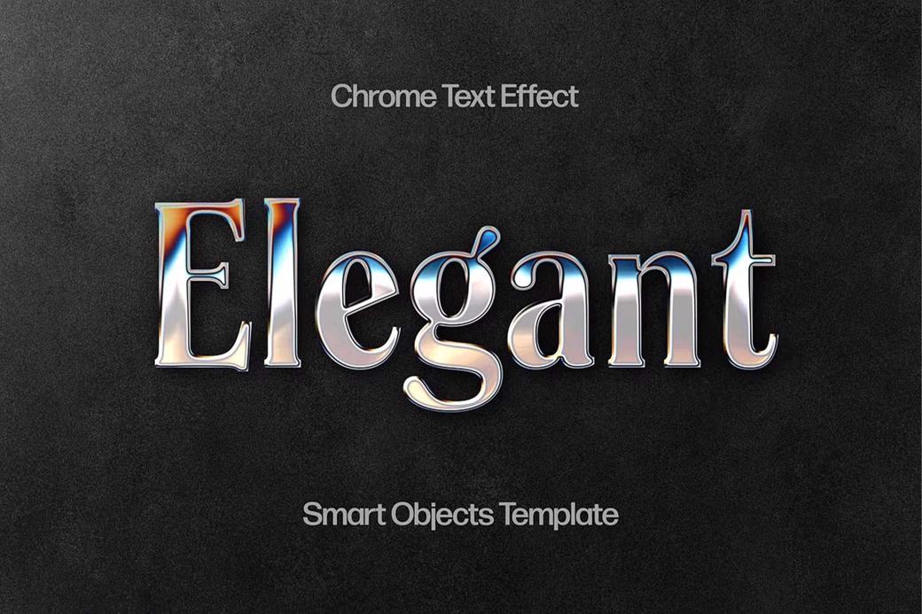 Download Elegant Metal Chrome Text Effect