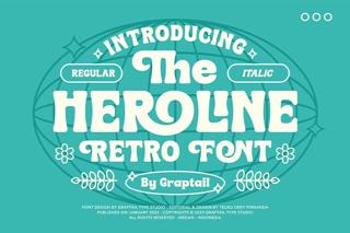 Heroline — Retro Font