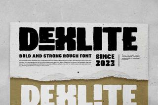 Download Dexlite — Bold Rough Font