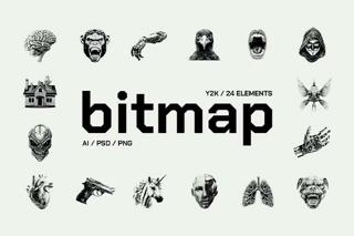 Y2K Dithering Bitmap Elements