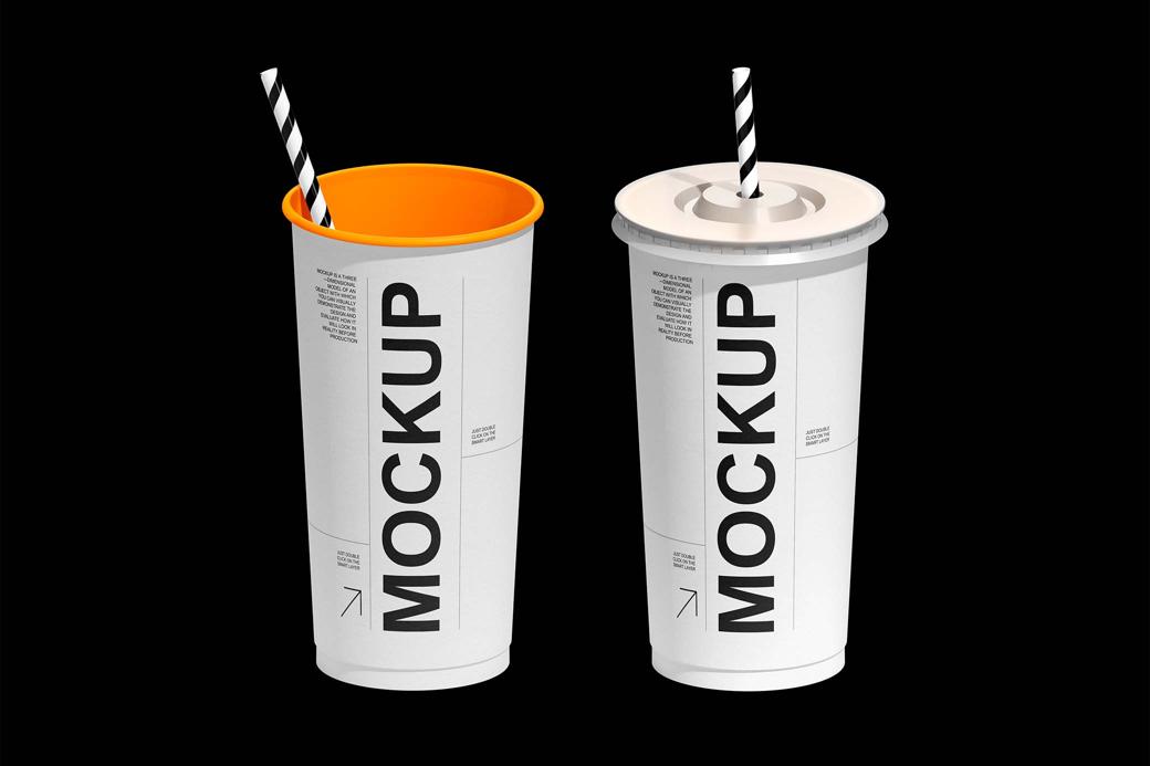 Soda Paper Cup Mockup
