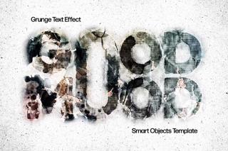 Grunge Distortion Text & Logo Mockup