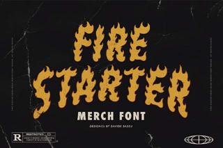 Fire Starter Merch Font