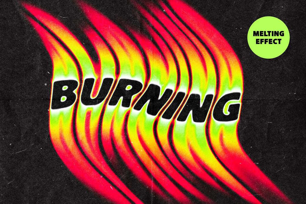 Download Fiery Melting Text Effect