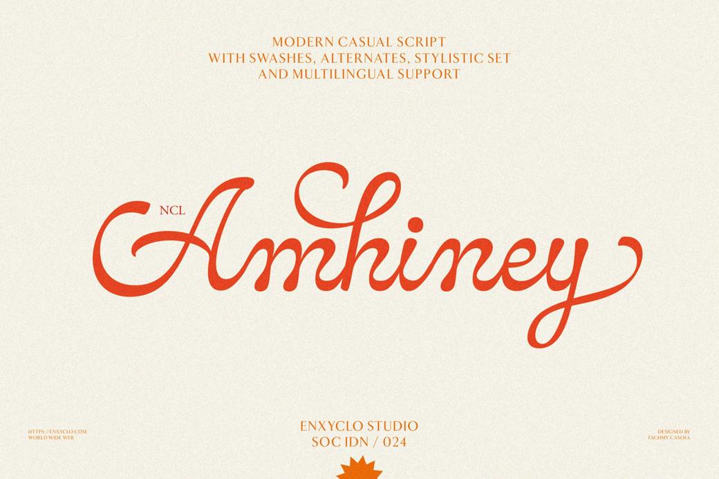 NCL Amhiney — Casual Script Font