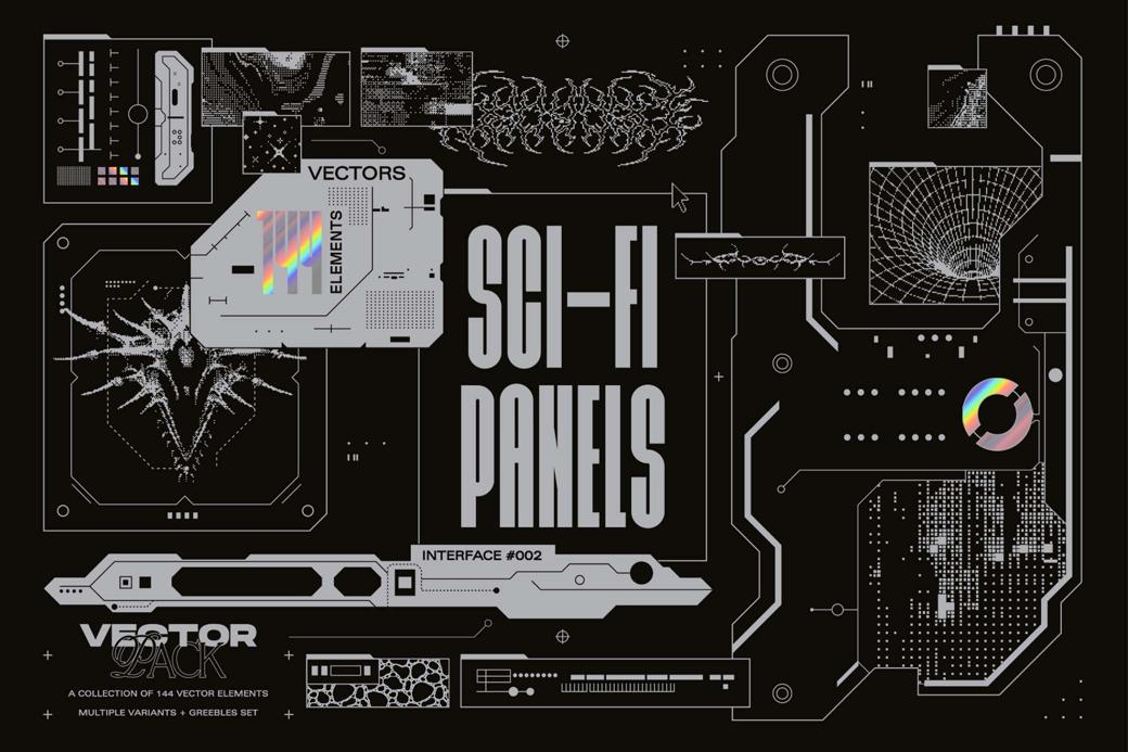 Sci-Fi Panels Vector Elements
