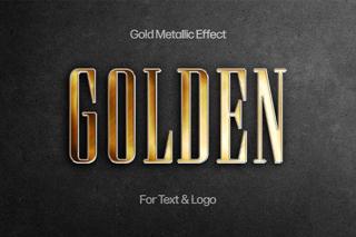 Download Gold Metallic Text & Logo Effect
