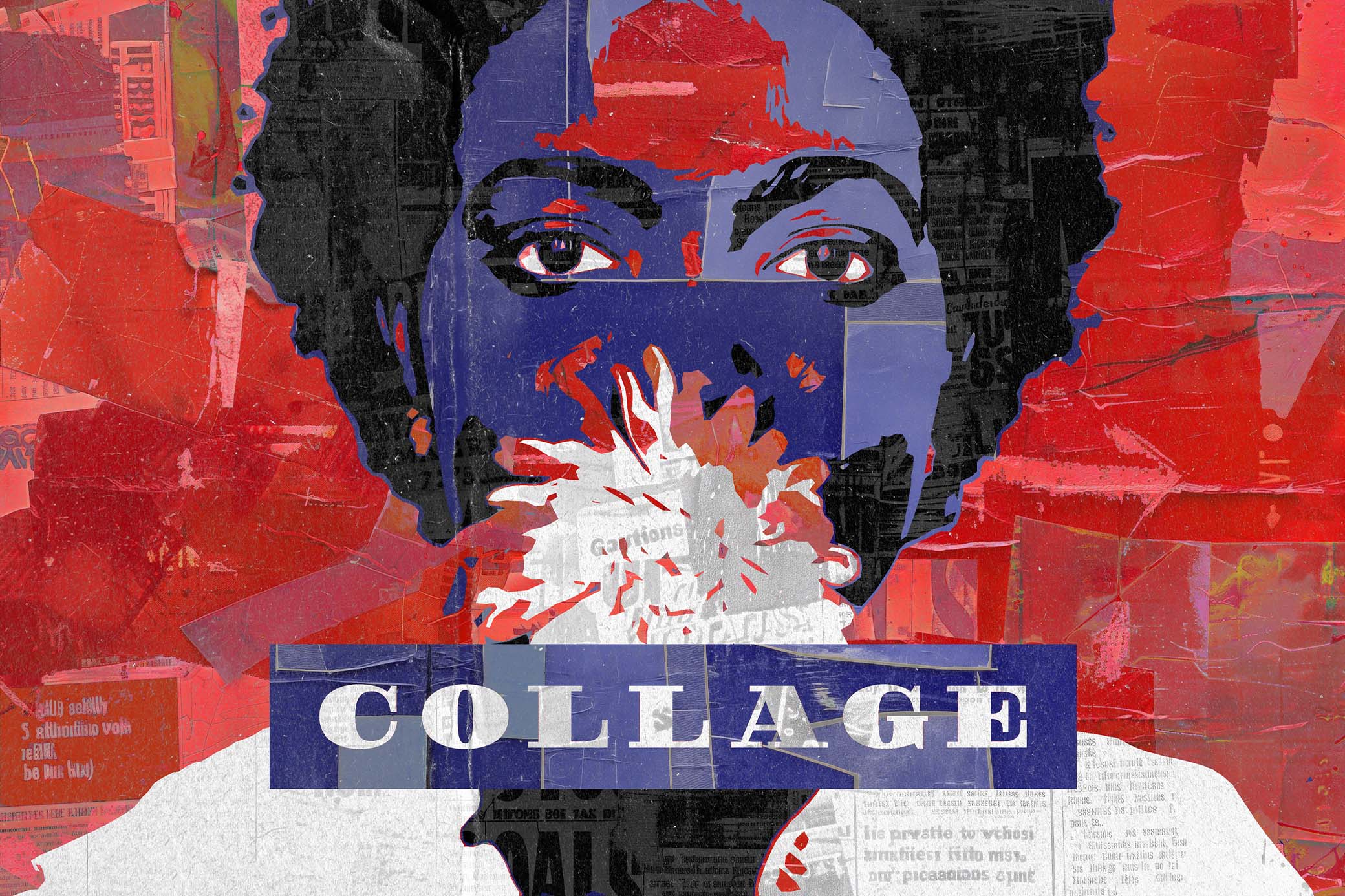 Download Painted Paper Collage Photo Effect