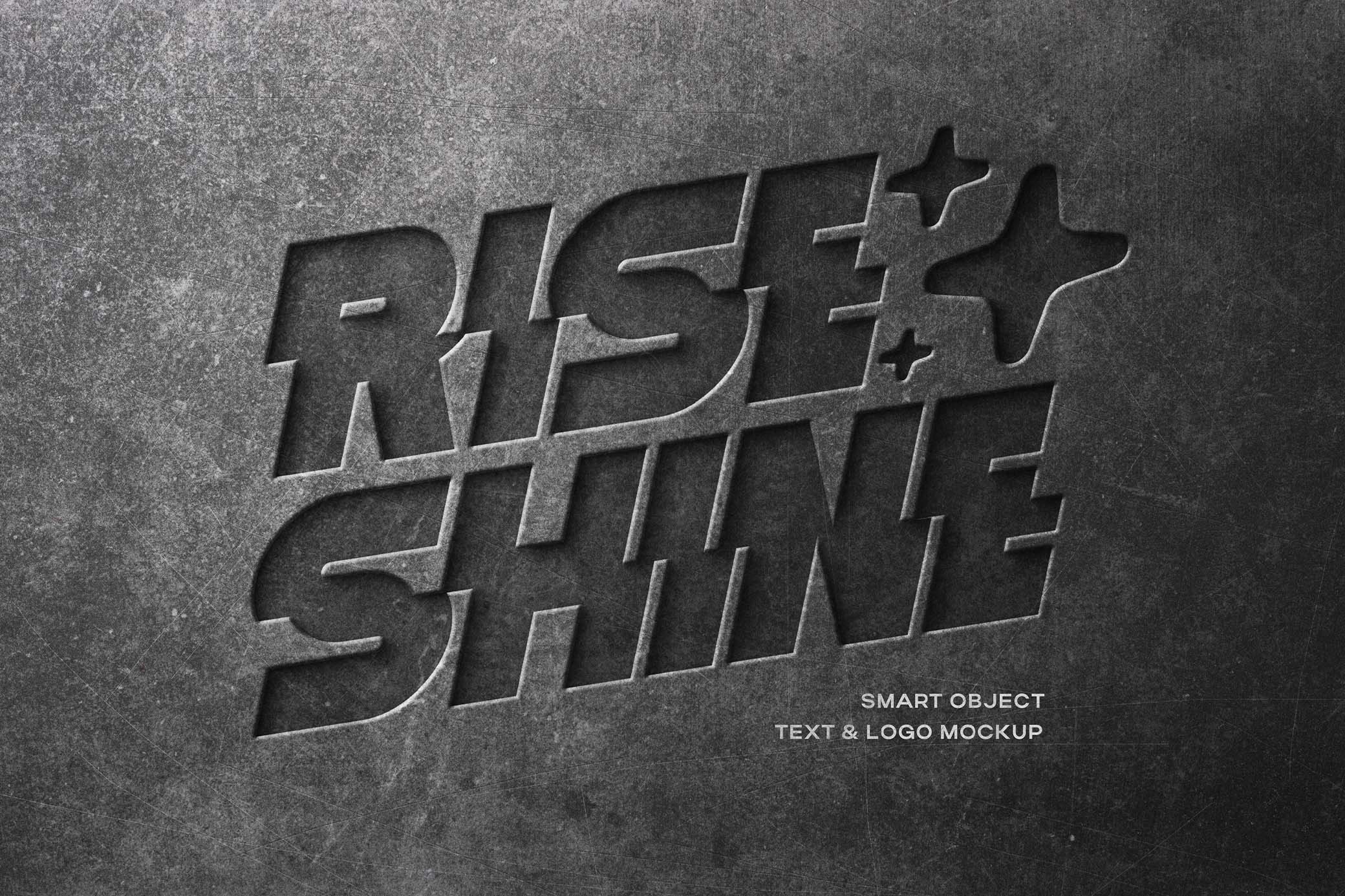 Download Concrete Text & Logo Mockup