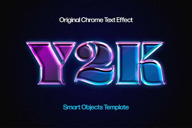 Download 90s Chrome Text Effect