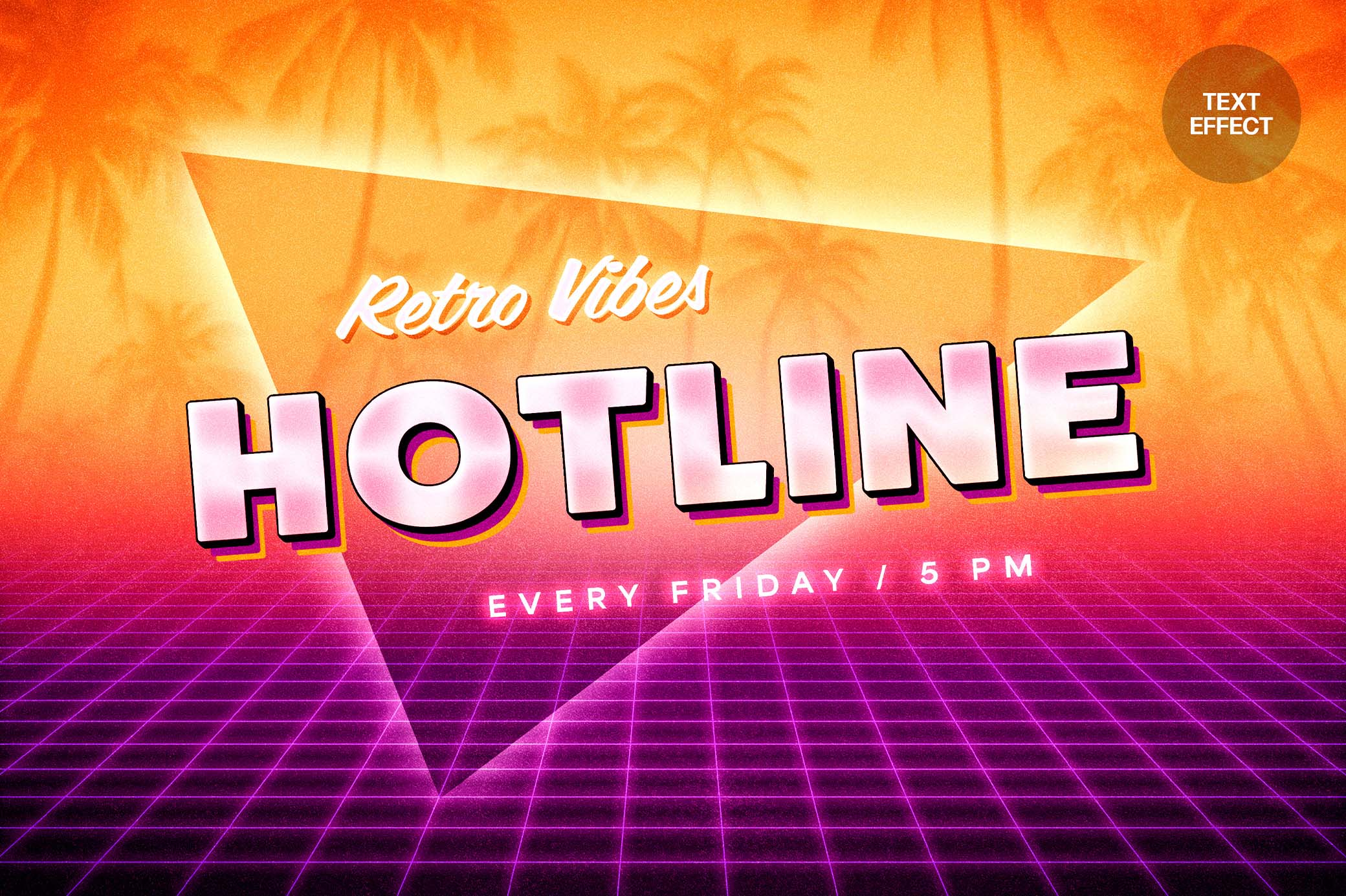 Download 80s Retrowave Text Effect