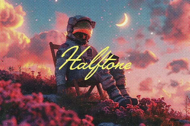 Download Halftone Print Photo Effect