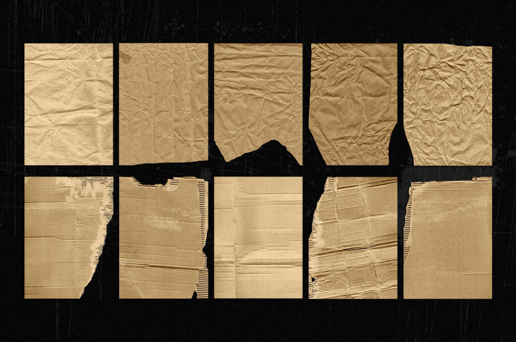 Realistic Cardboard Textures