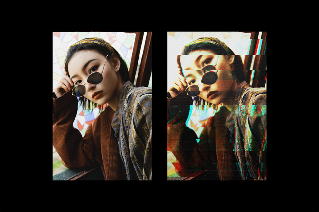 Fractal Glass Photo Effect