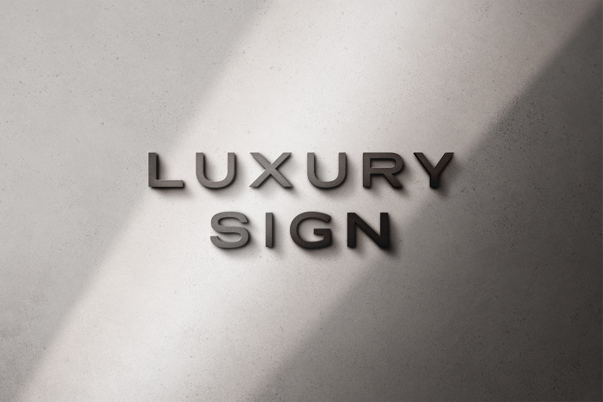 Luxury Chrome Sign Logo Mockup