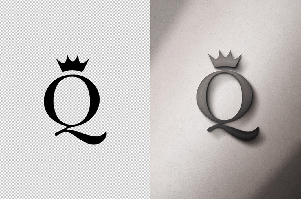 Luxury Chrome Sign Logo Mockup