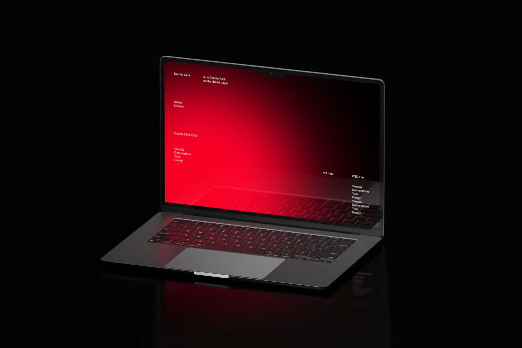 MacBook本体 MacBook Air Adobe Photoshop Illustrator MacBook Air 2022 Mockup | by LS.GRAPHICS