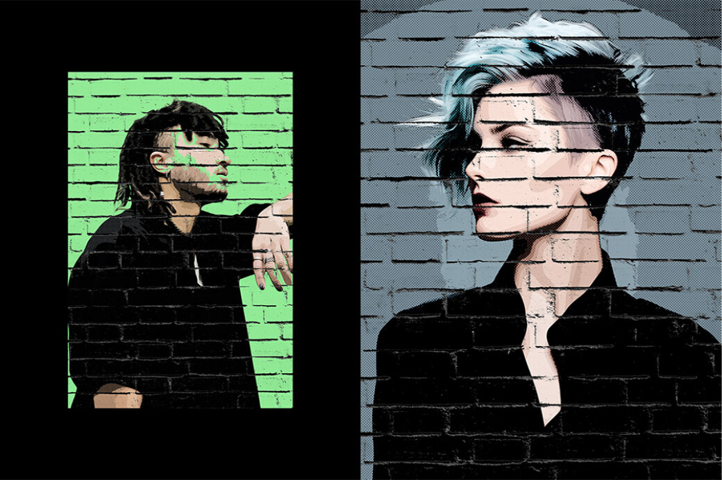 Wall Graffiti Poster Photo Effect