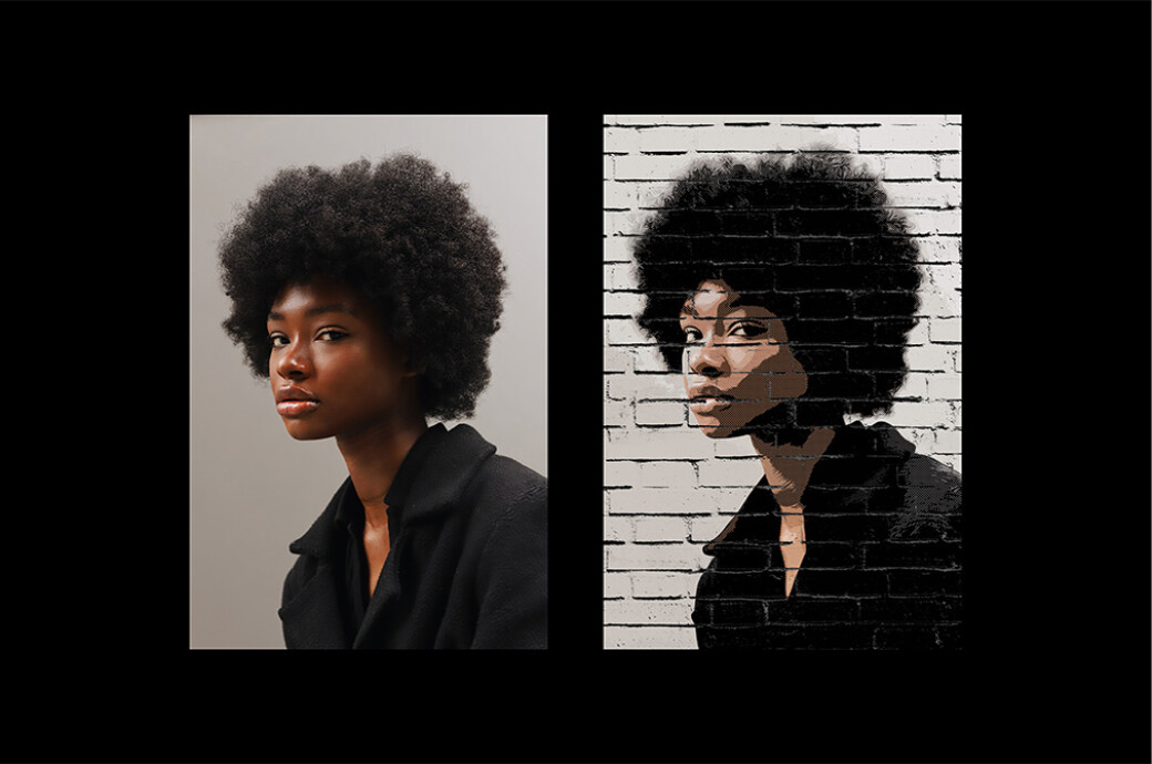 Wall Graffiti Poster Photo Effect