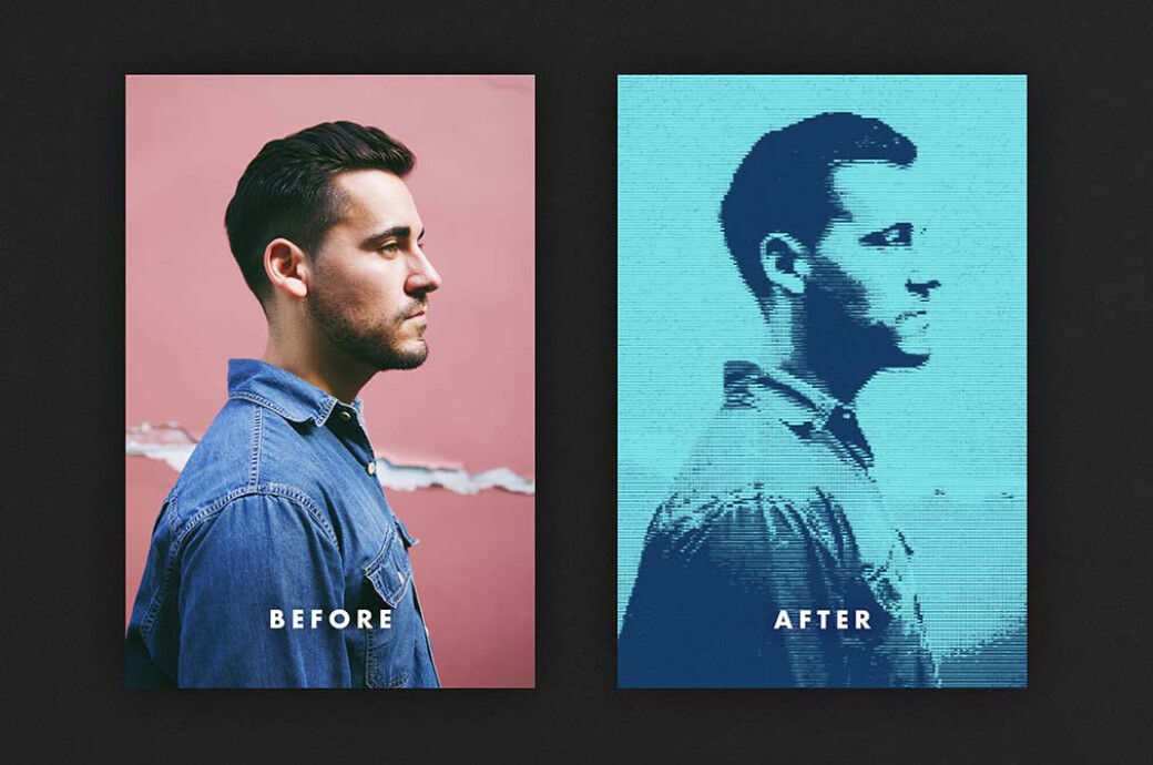 Pixel Dither Photo Effect