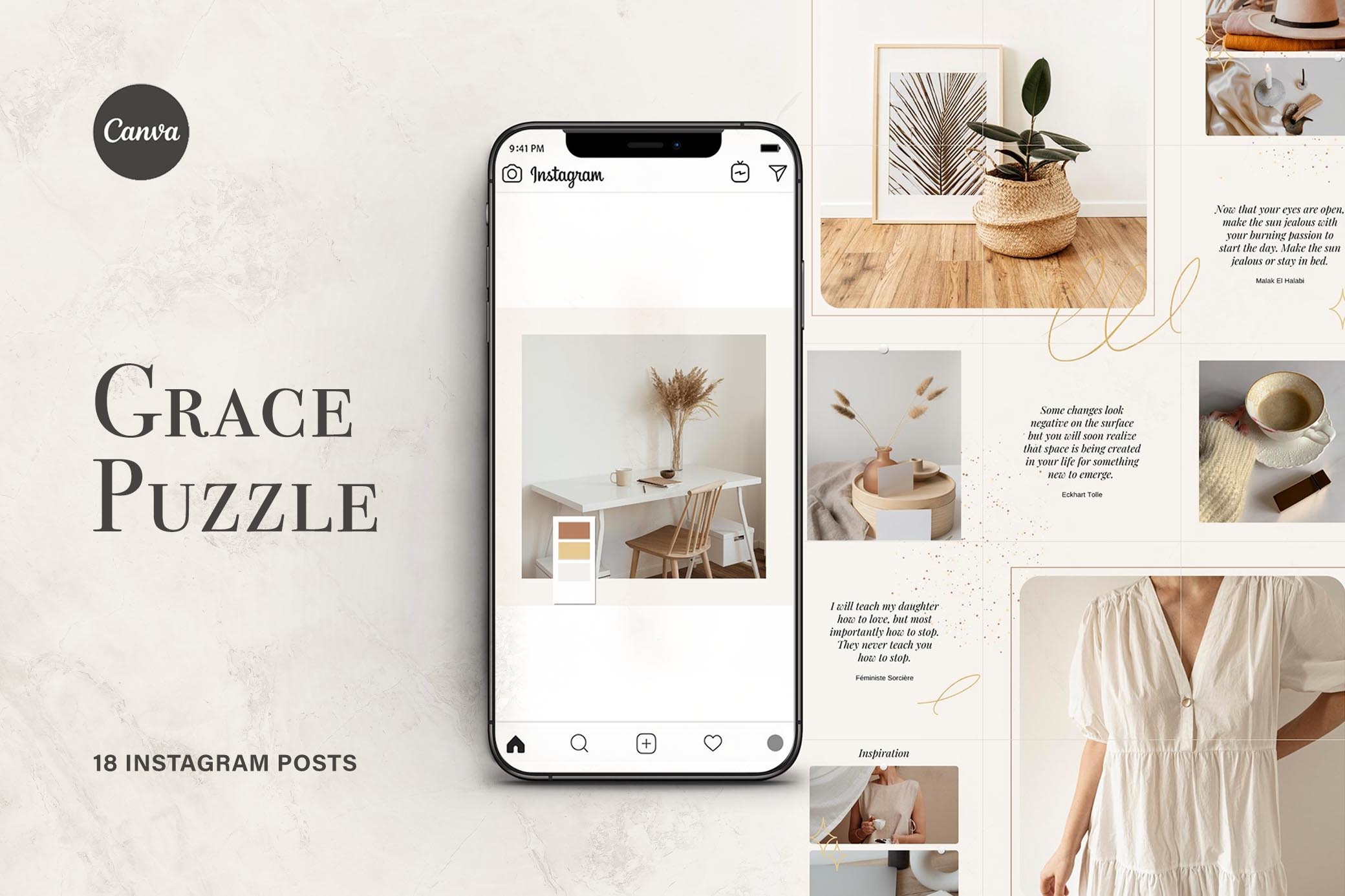 Elegant Instagram Puzzle Template