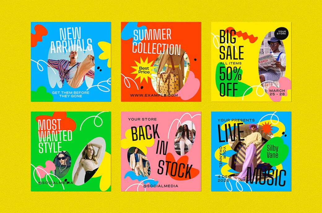 Abstract Summer Instagram Templates