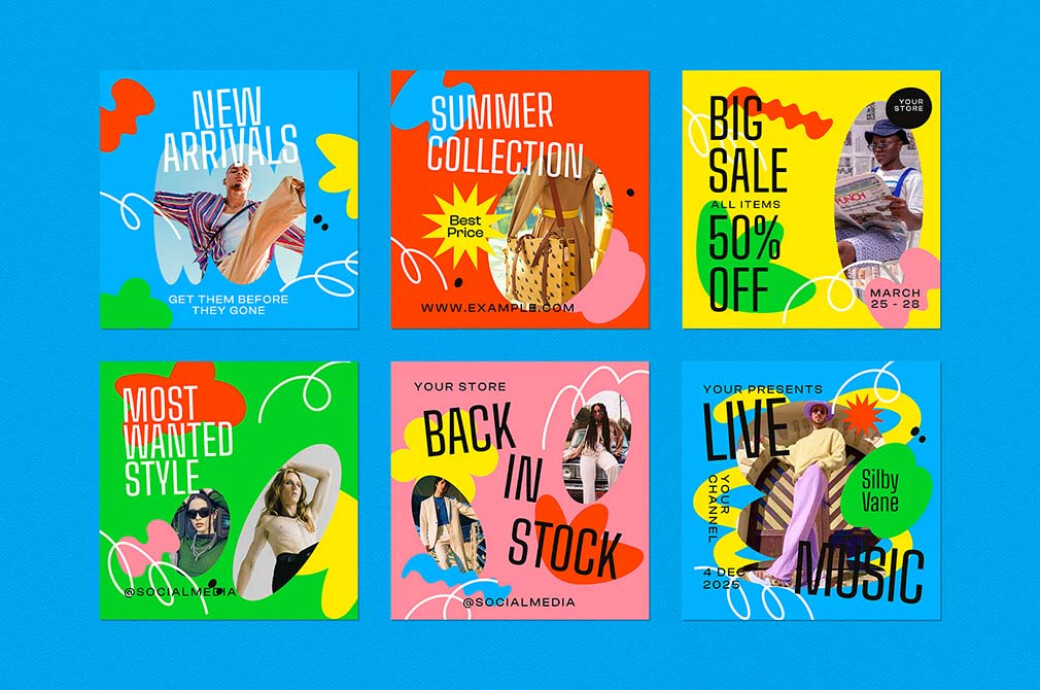 Abstract Summer Instagram Templates