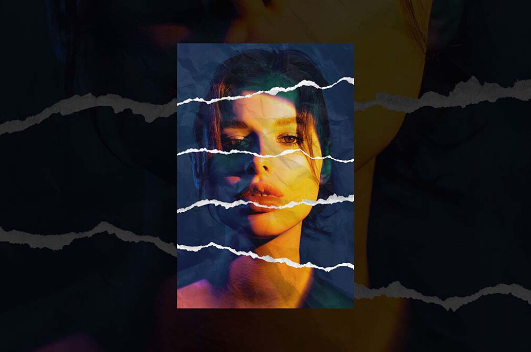 Ripped Paper Poster Photo Effect