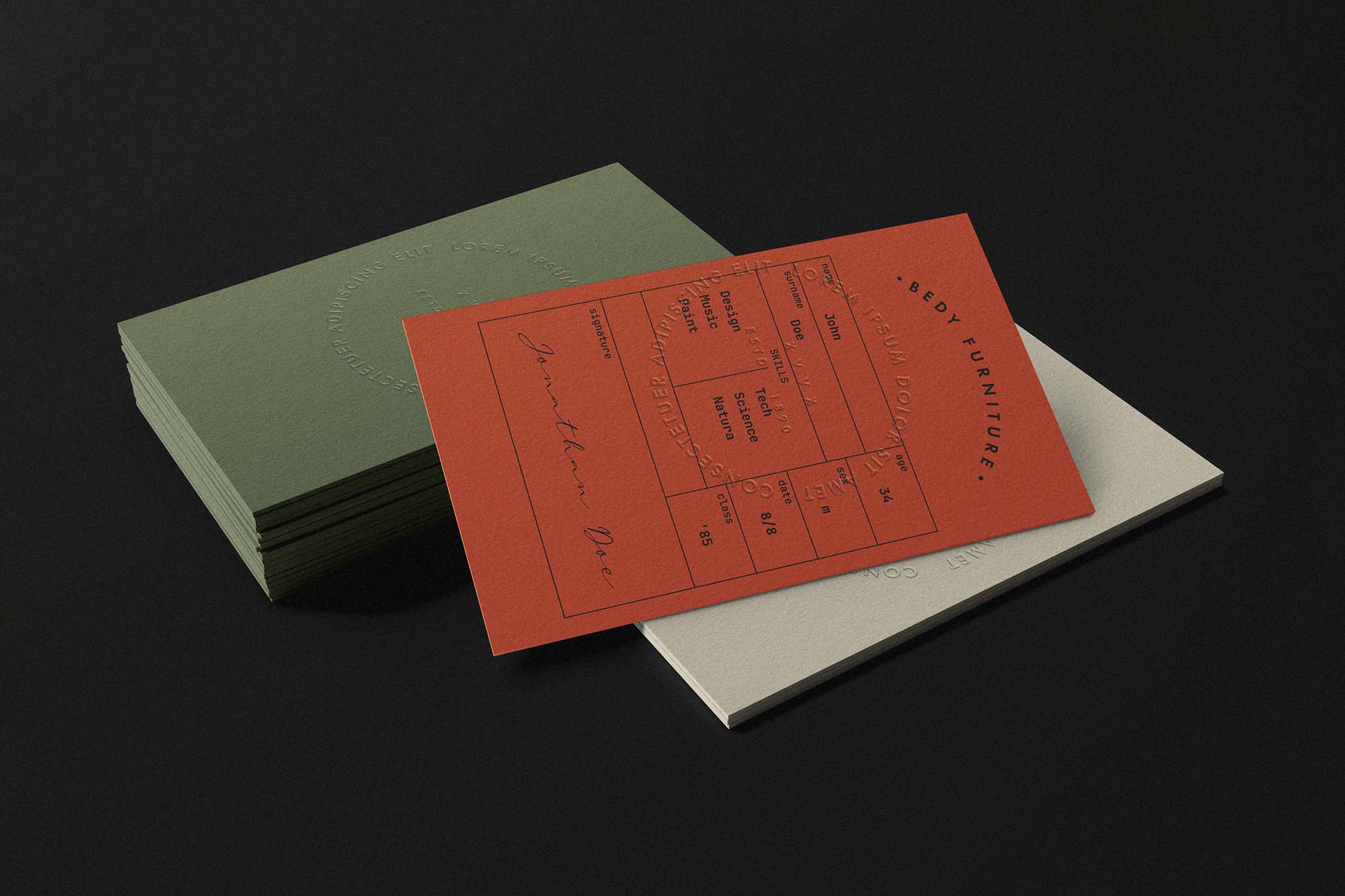 Posh Business Cards Mockup