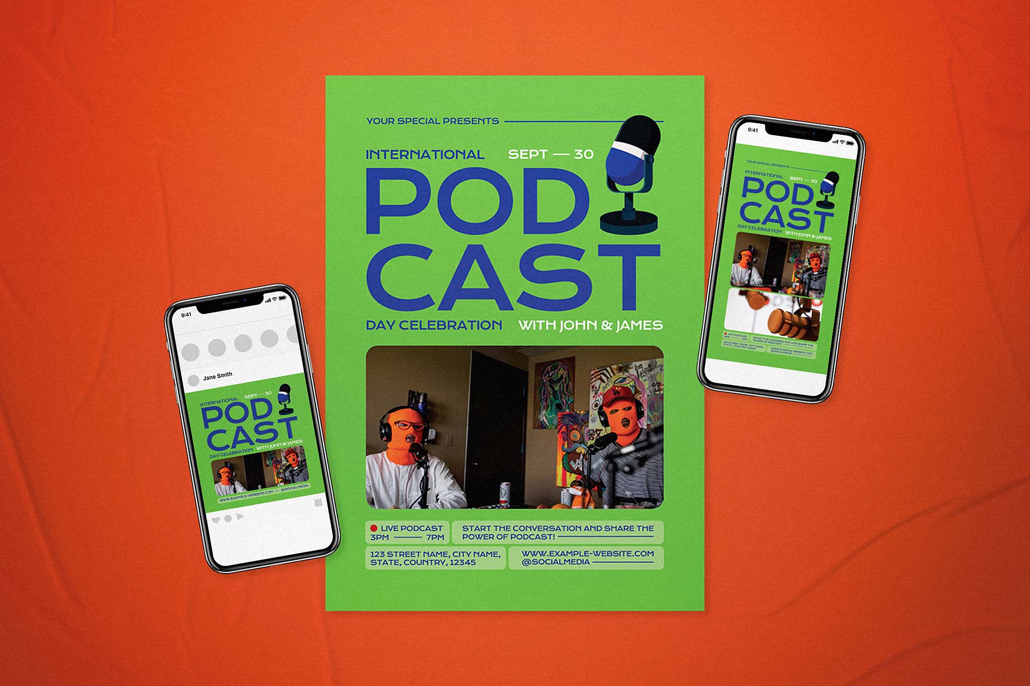 International Podcast Day Flyer Set