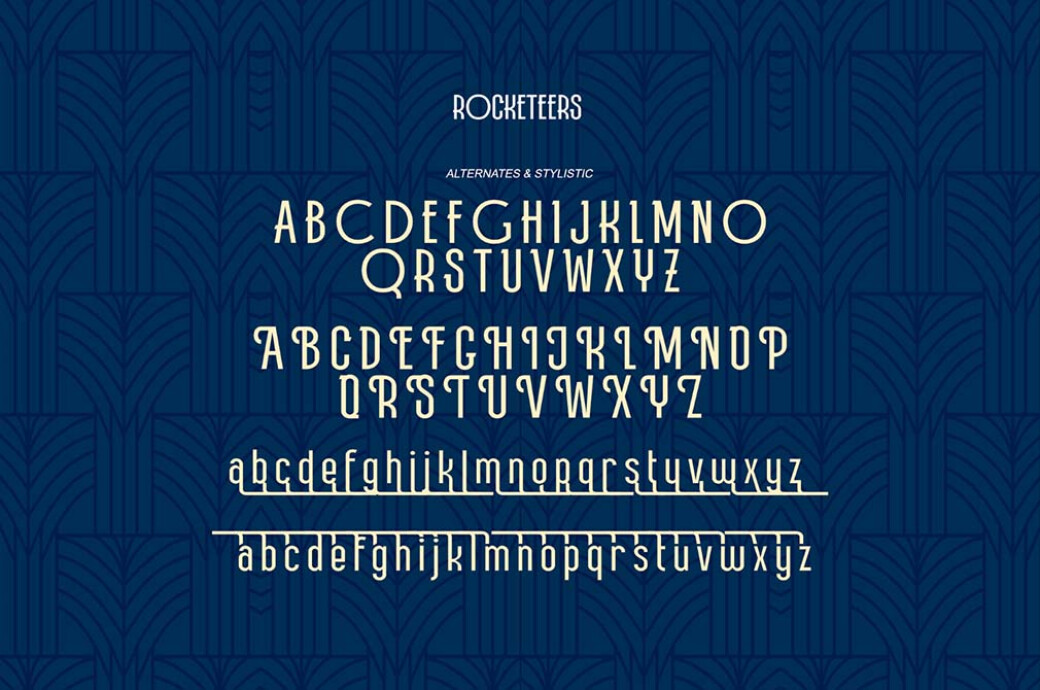 Rocketeers — Art Deco Font