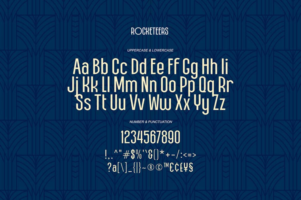 Rocketeers — Art Deco Font