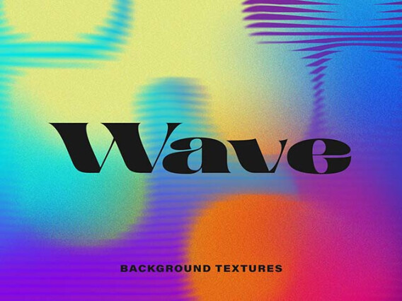 Gradient Wavy Texture Background Set