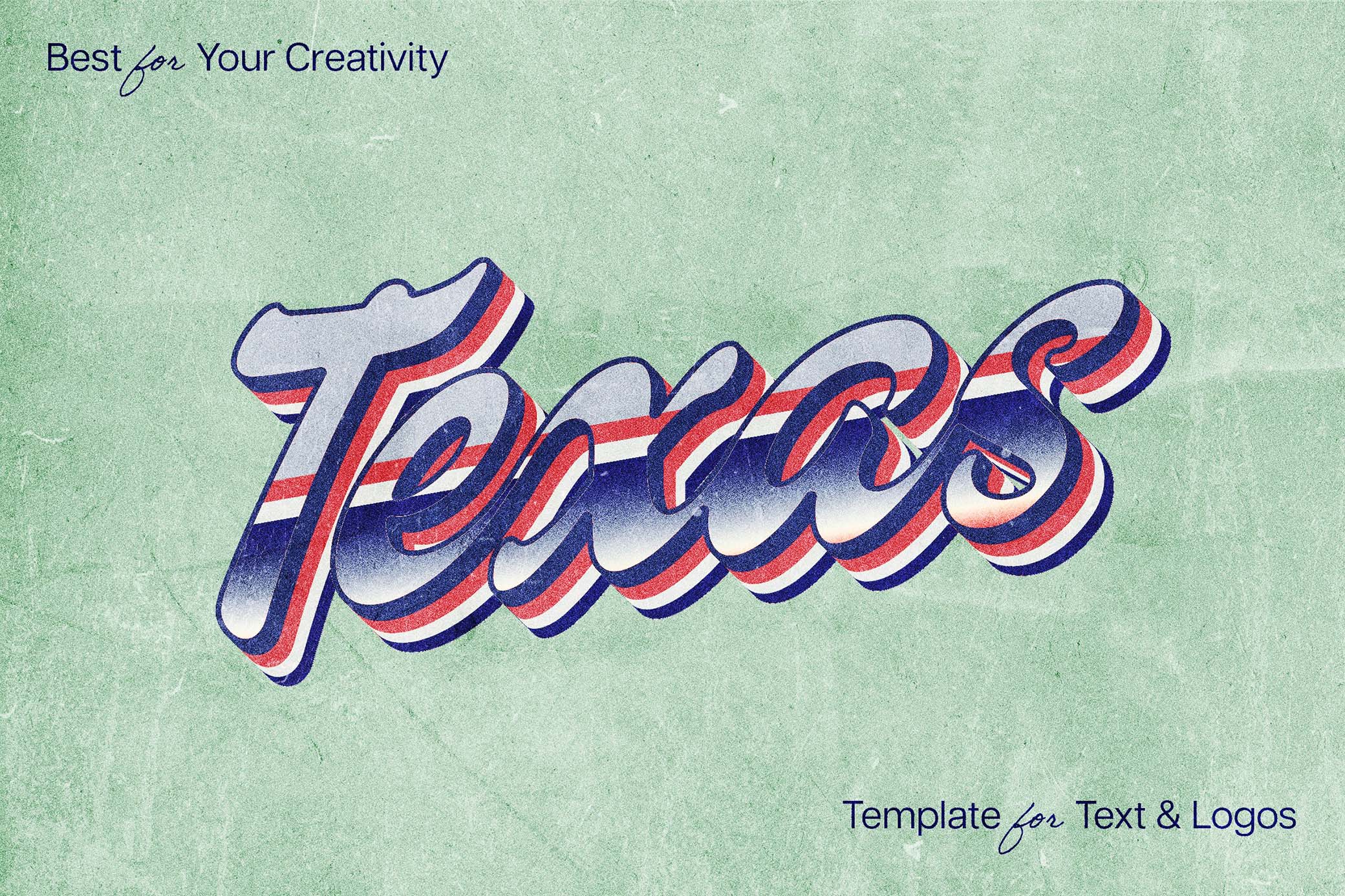 Texas Vintage Text Effect