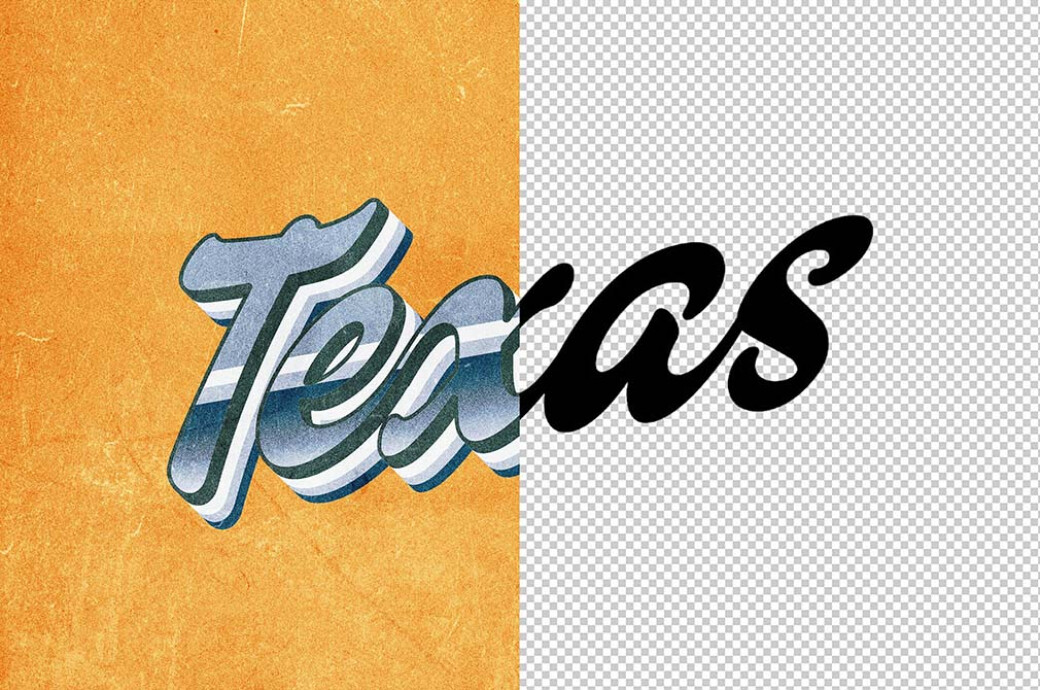 Texas Vintage Text Effect