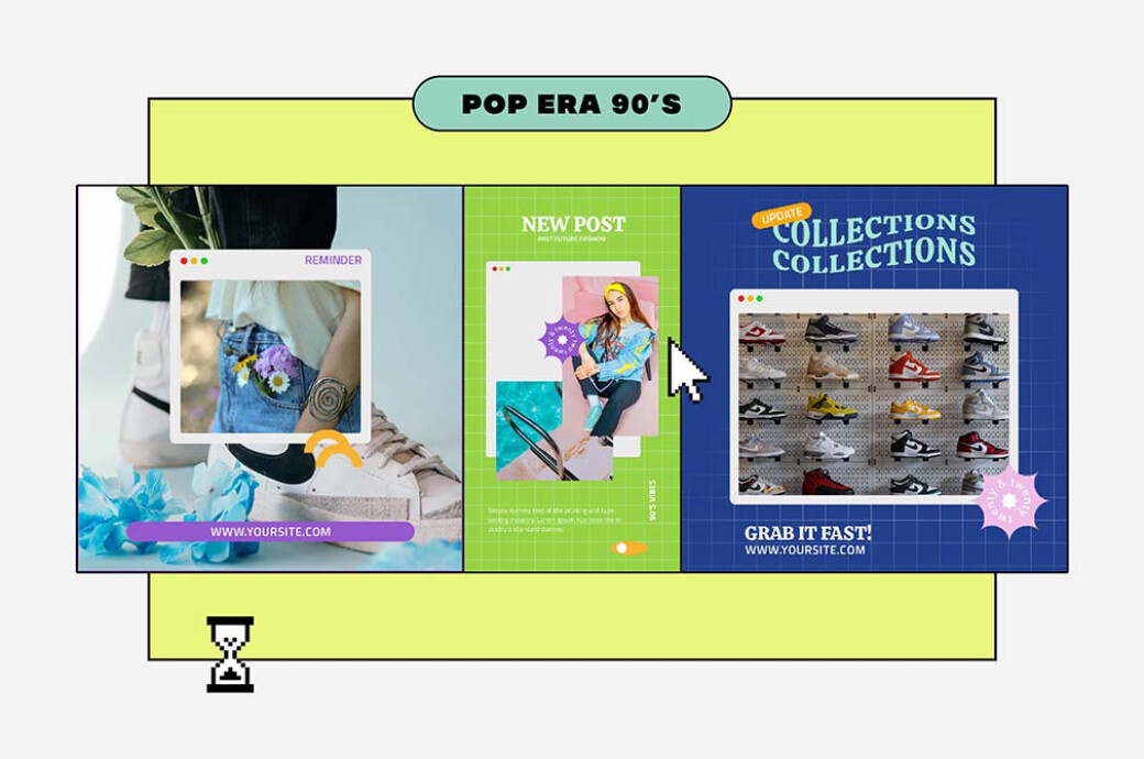 INSTA-POP 90s Instagram Templates