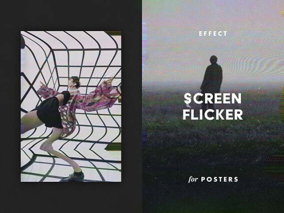 Screen Flicker Poster Effect