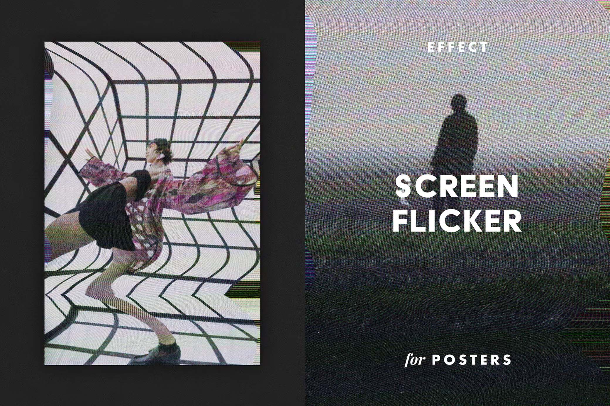 Screen Flicker Poster Effect