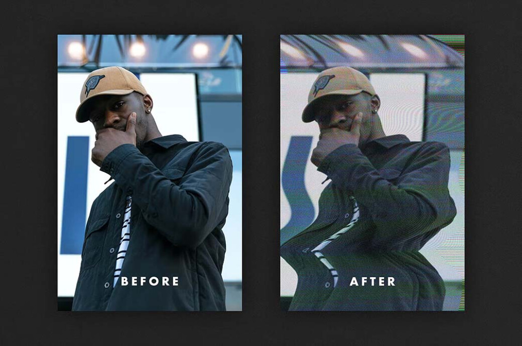 Screen Flicker Poster Effect