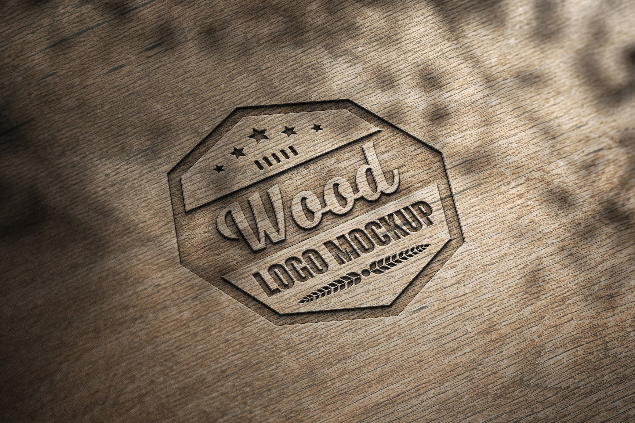 Woodcut Logo Mockup