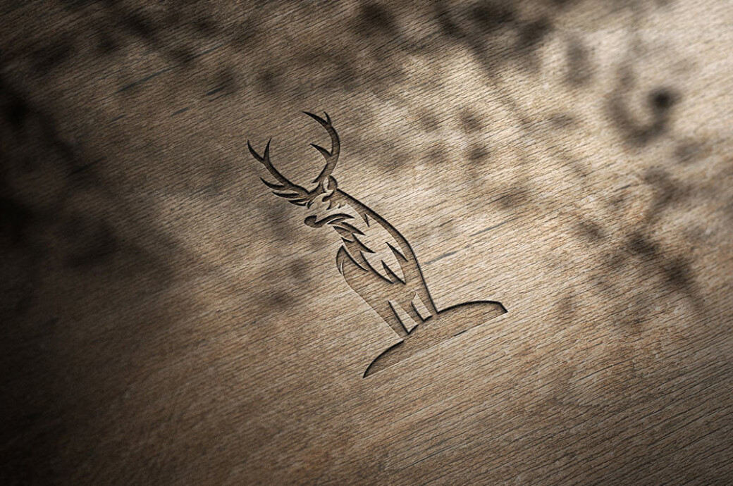 Woodcut Logo Mockup