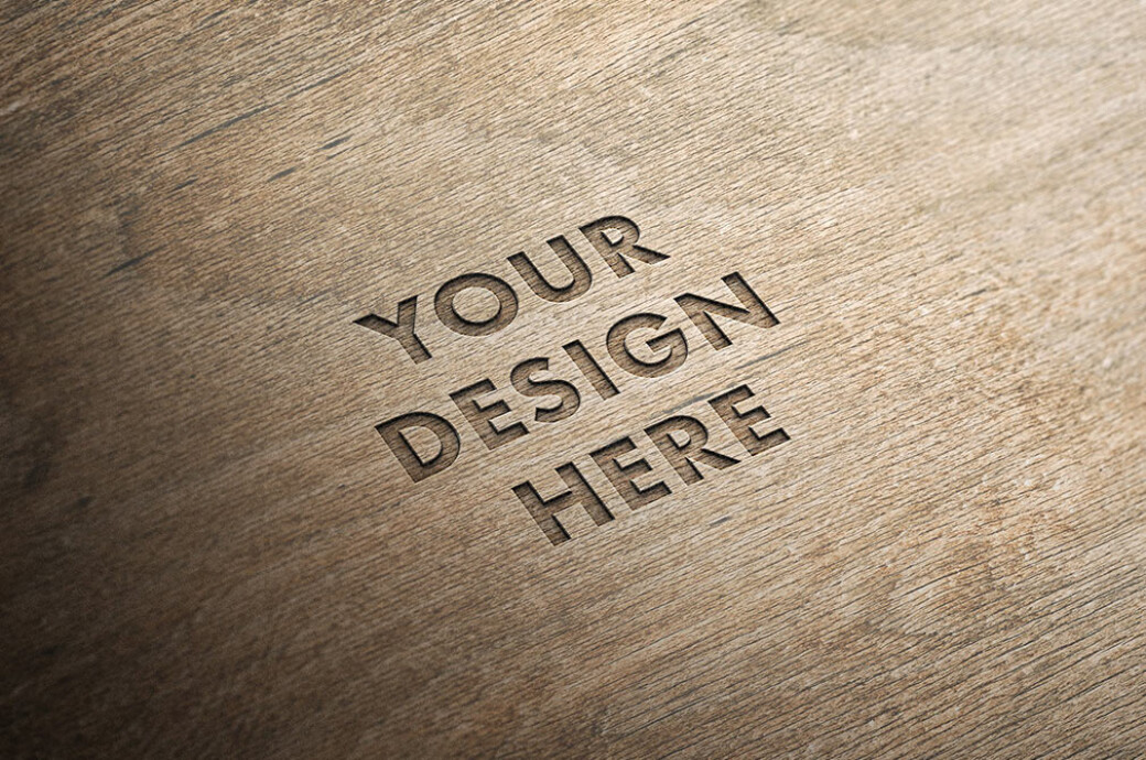 Woodcut Logo Mockup