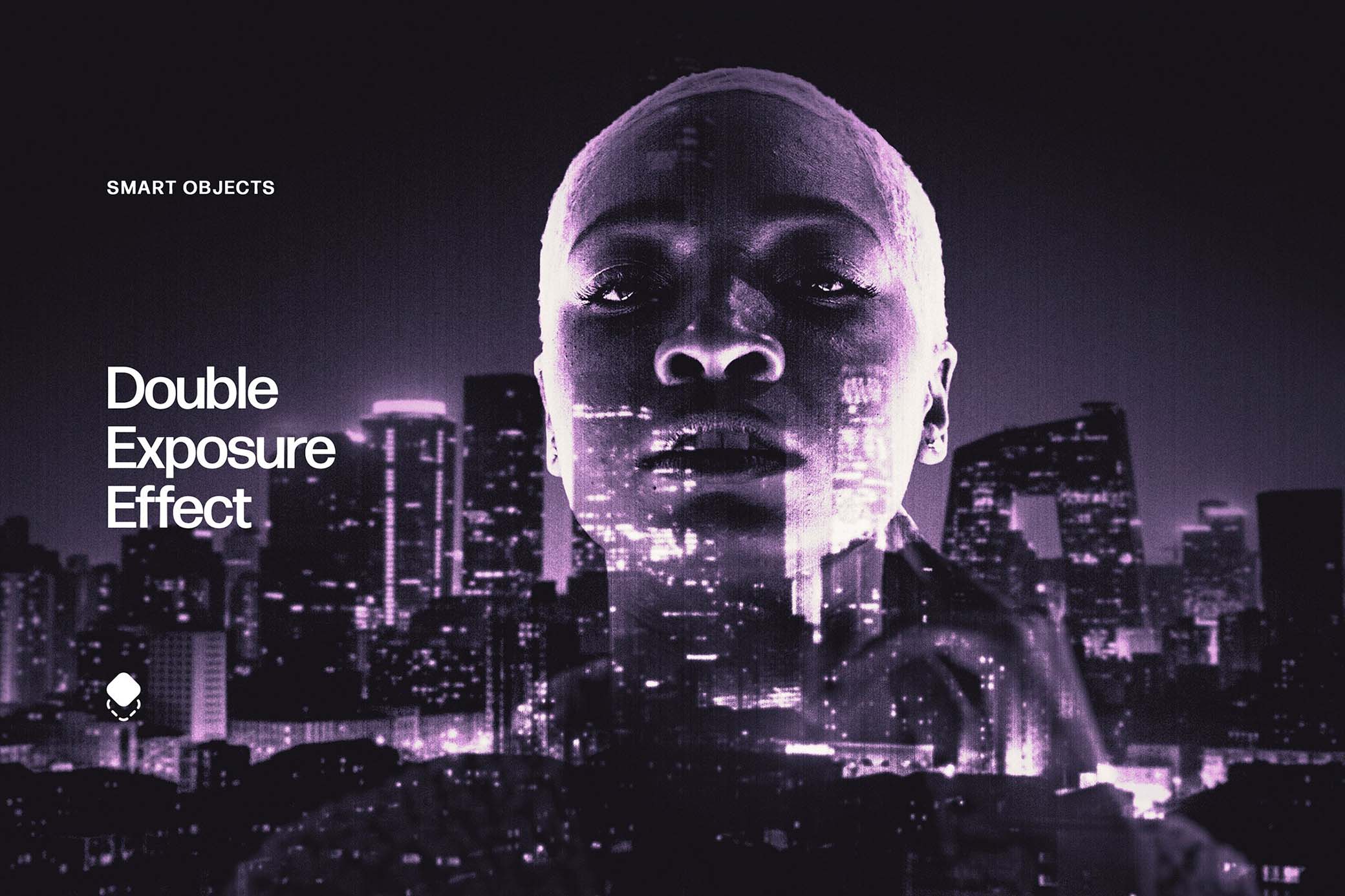 Purple Double Exposure Effect