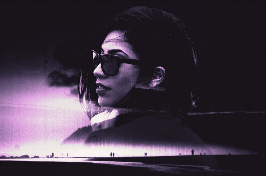 Purple Double Exposure Effect