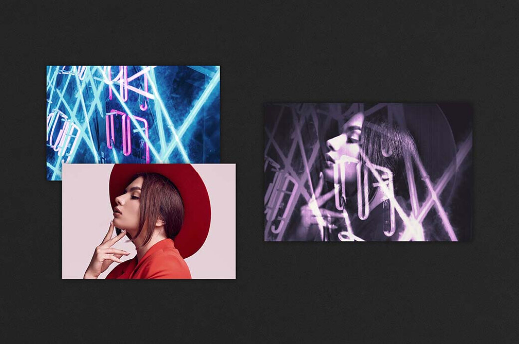 Purple Double Exposure Effect