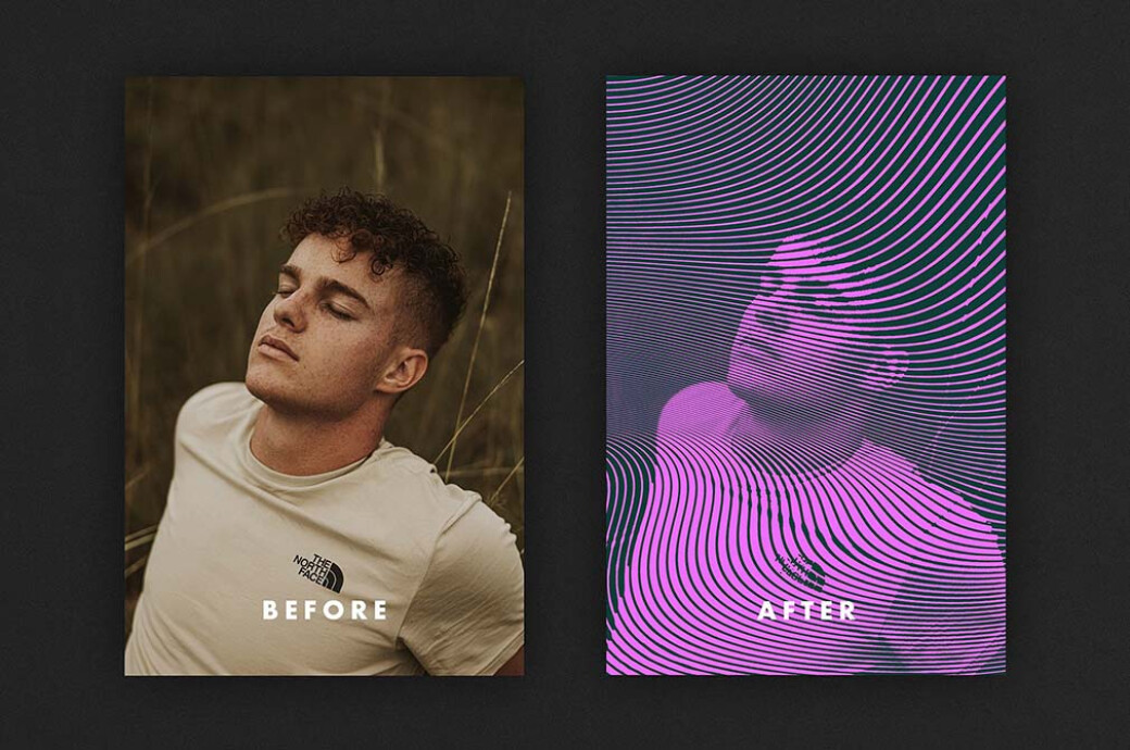 Wavy Lines Photo Effect