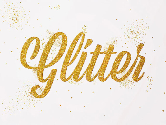 Gold Glitter Text Effect
