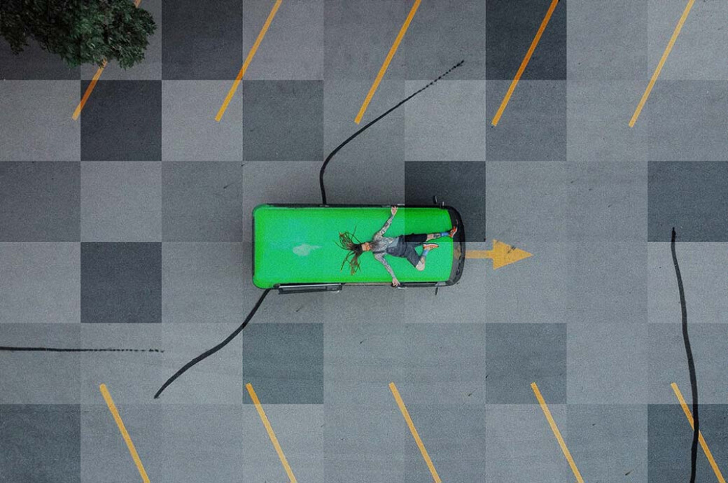 Checkered Pixelated Poster Effect