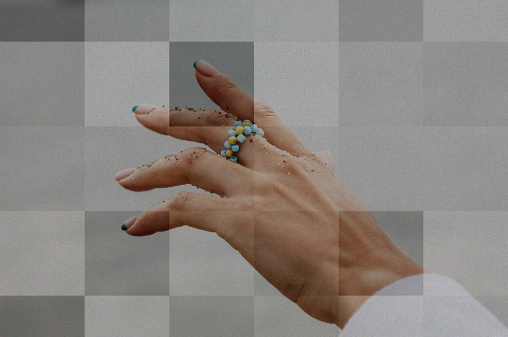 Checkered Pixelated Poster Effect