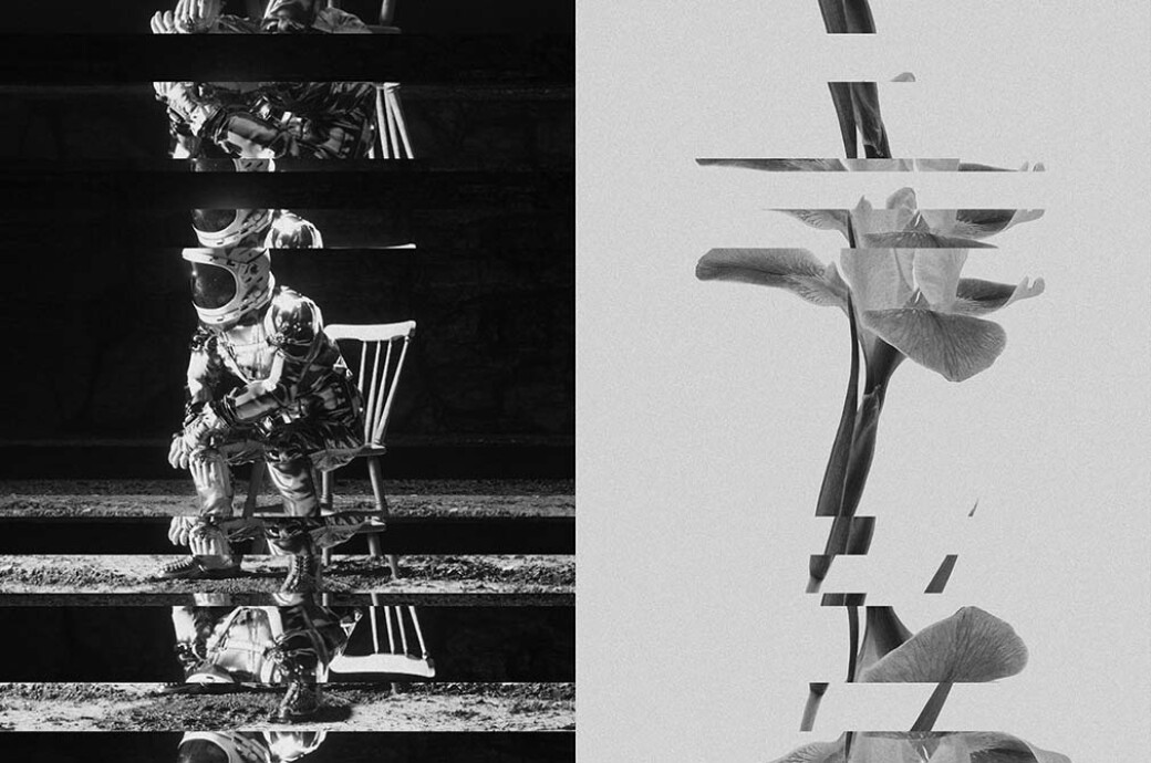 Monochrome Fractals Poster Effect